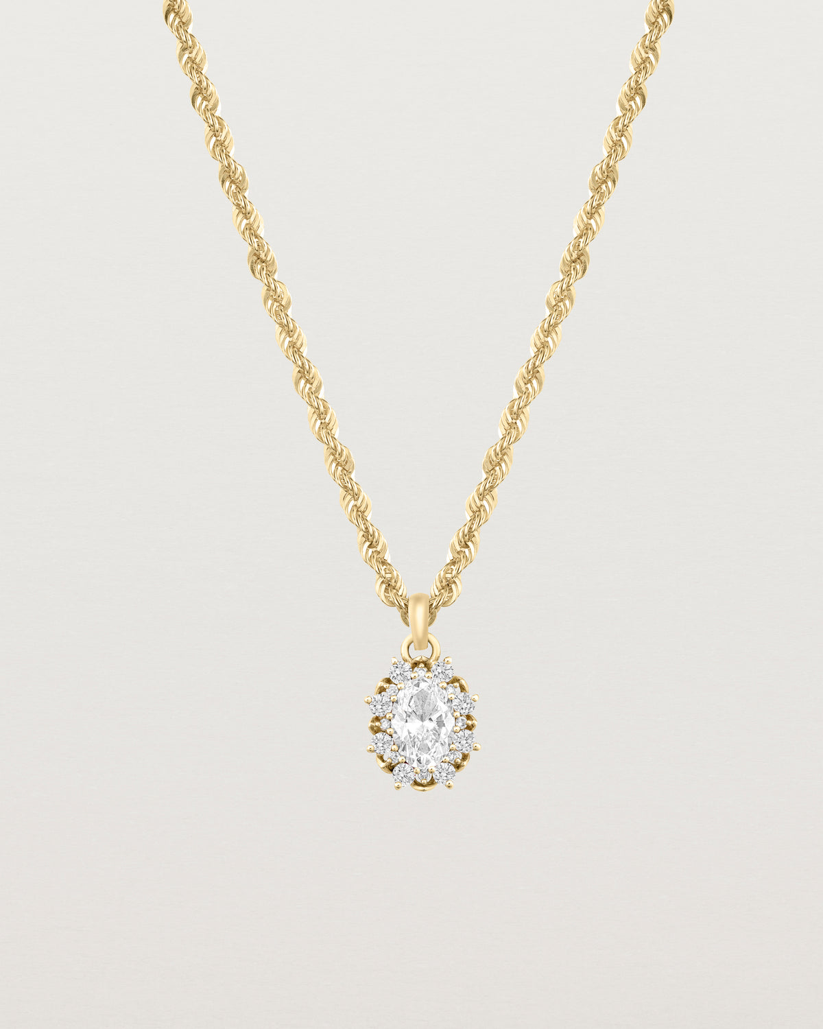 Eirene Halo Necklace | Laboratory Grown Diamonds & Birthstones