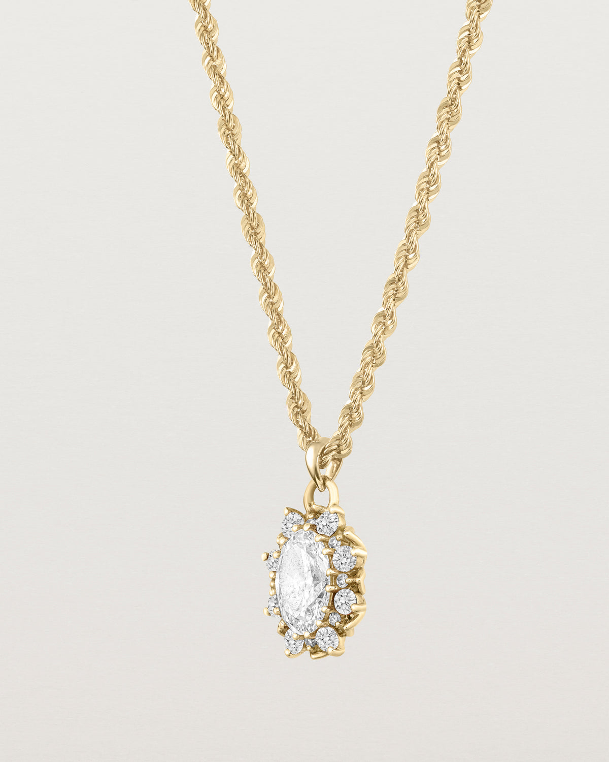 Eirene Halo Necklace | Laboratory Grown Diamonds & Birthstones