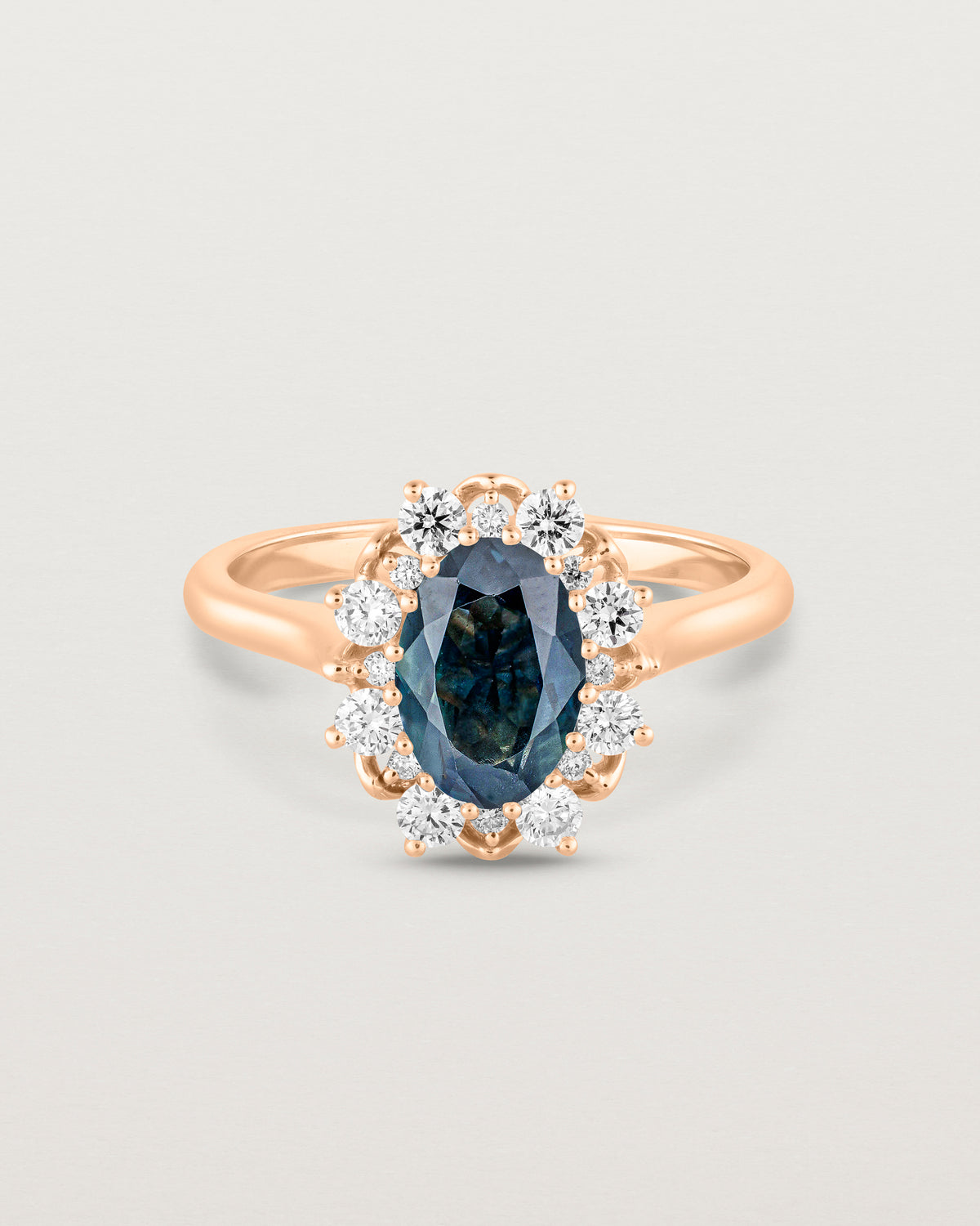 Eirene Halo Ring | Australian Sapphire & Natural Diamond