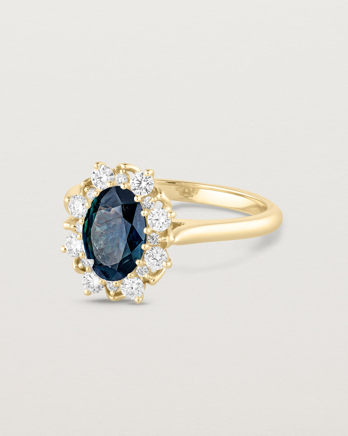 Eirene Halo Ring | Australian Sapphire & Natural Diamond