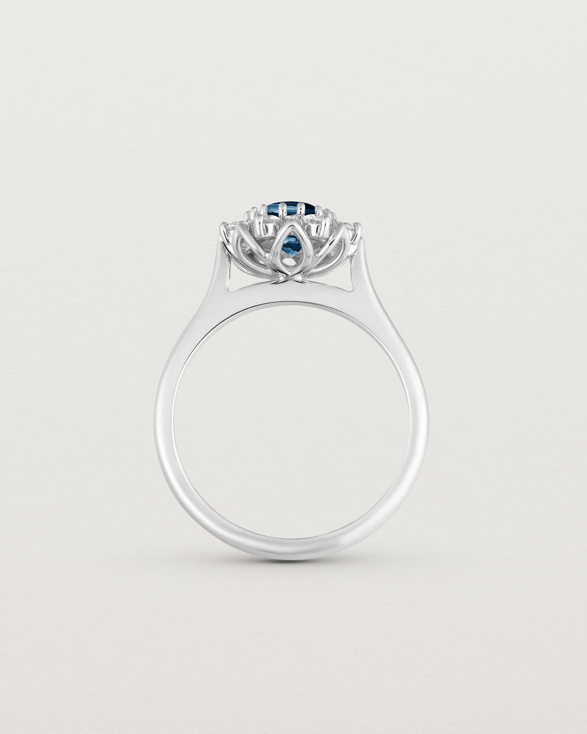 Eirene Halo Ring | Australian Sapphire & Natural Diamond