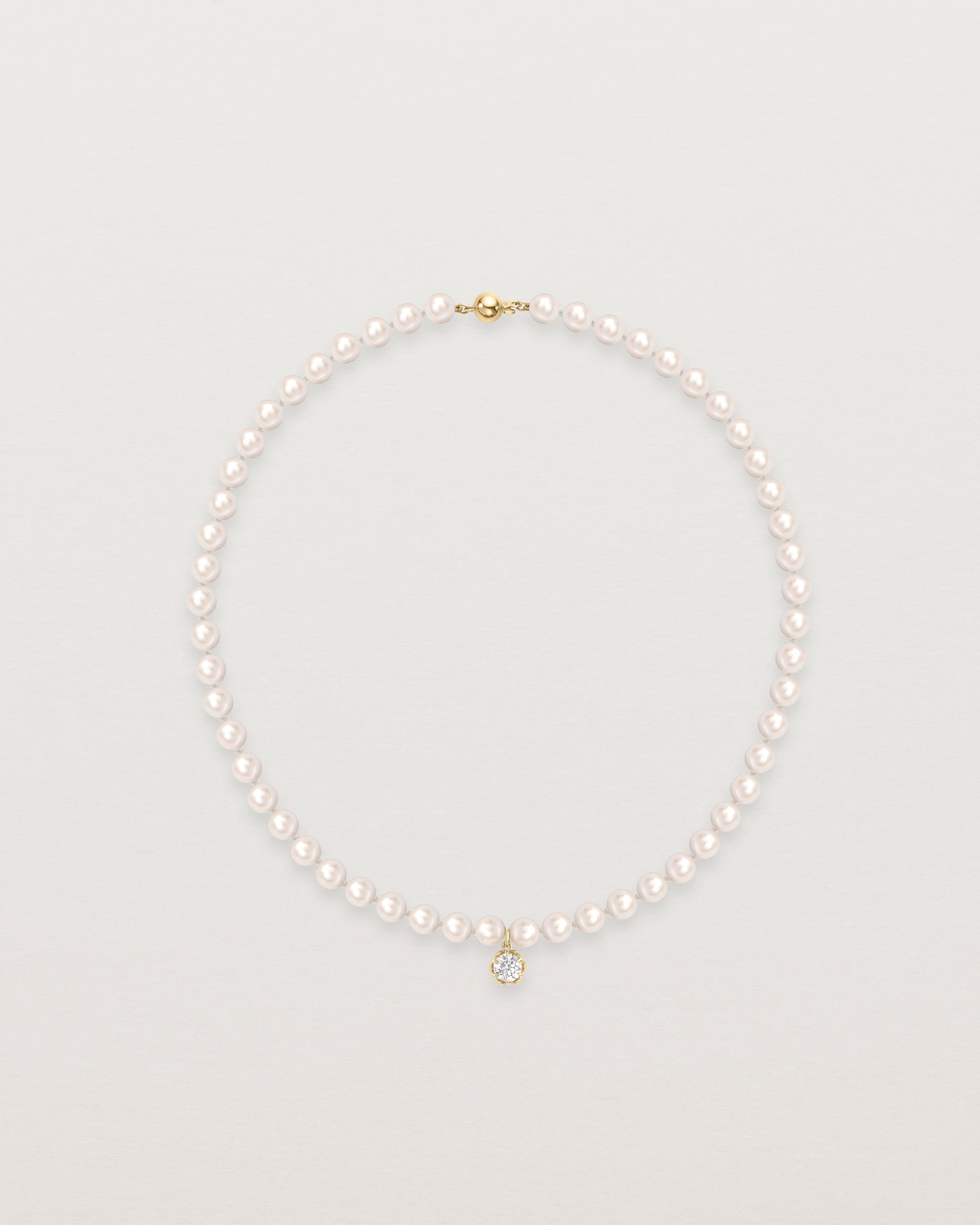 Margaux Necklace | Pearl & Laboratory Grown Diamond