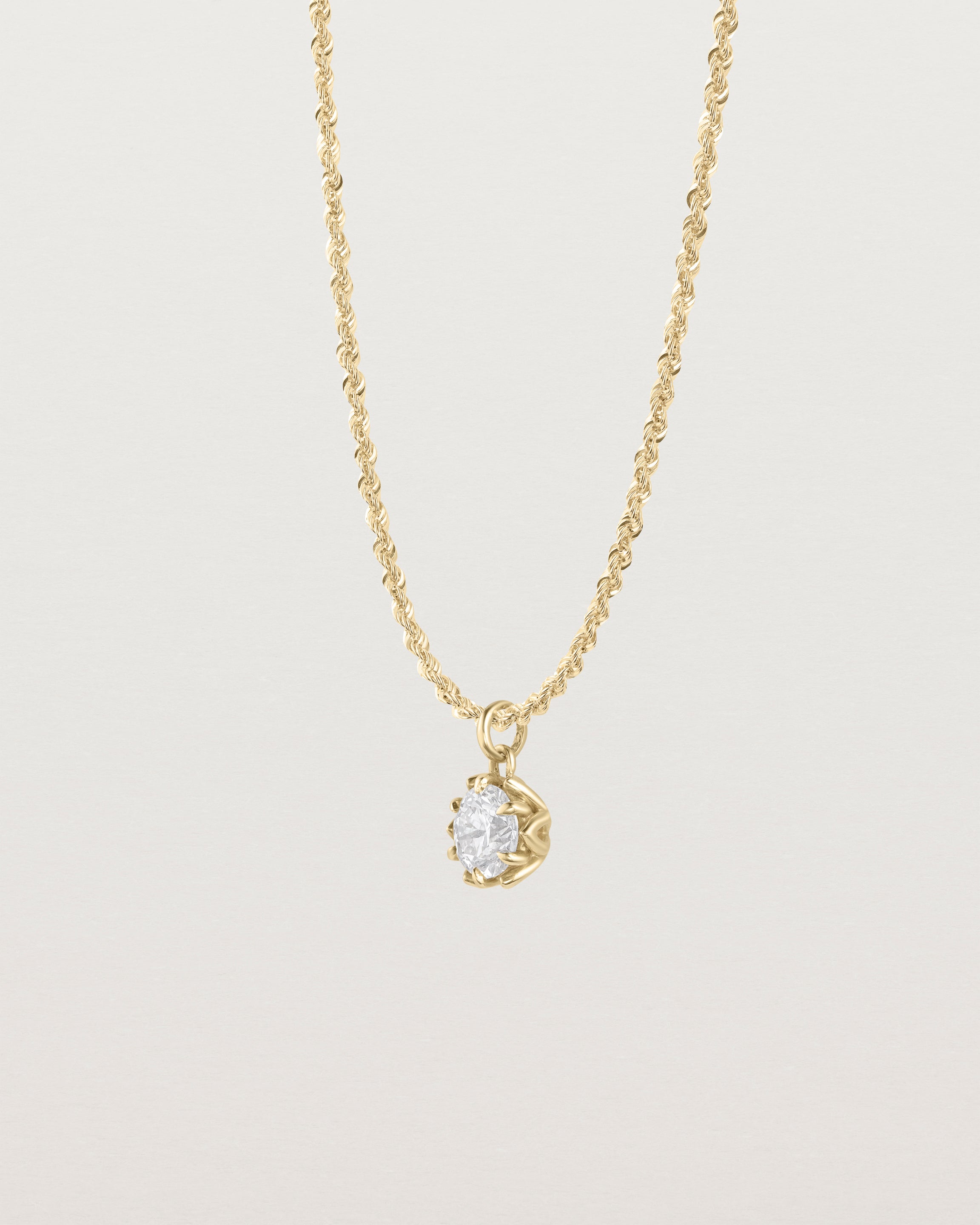 Queenie Charm Necklace | Round Laboratory Grown Diamond