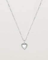 Front image of the Ella necklace in sterling silver