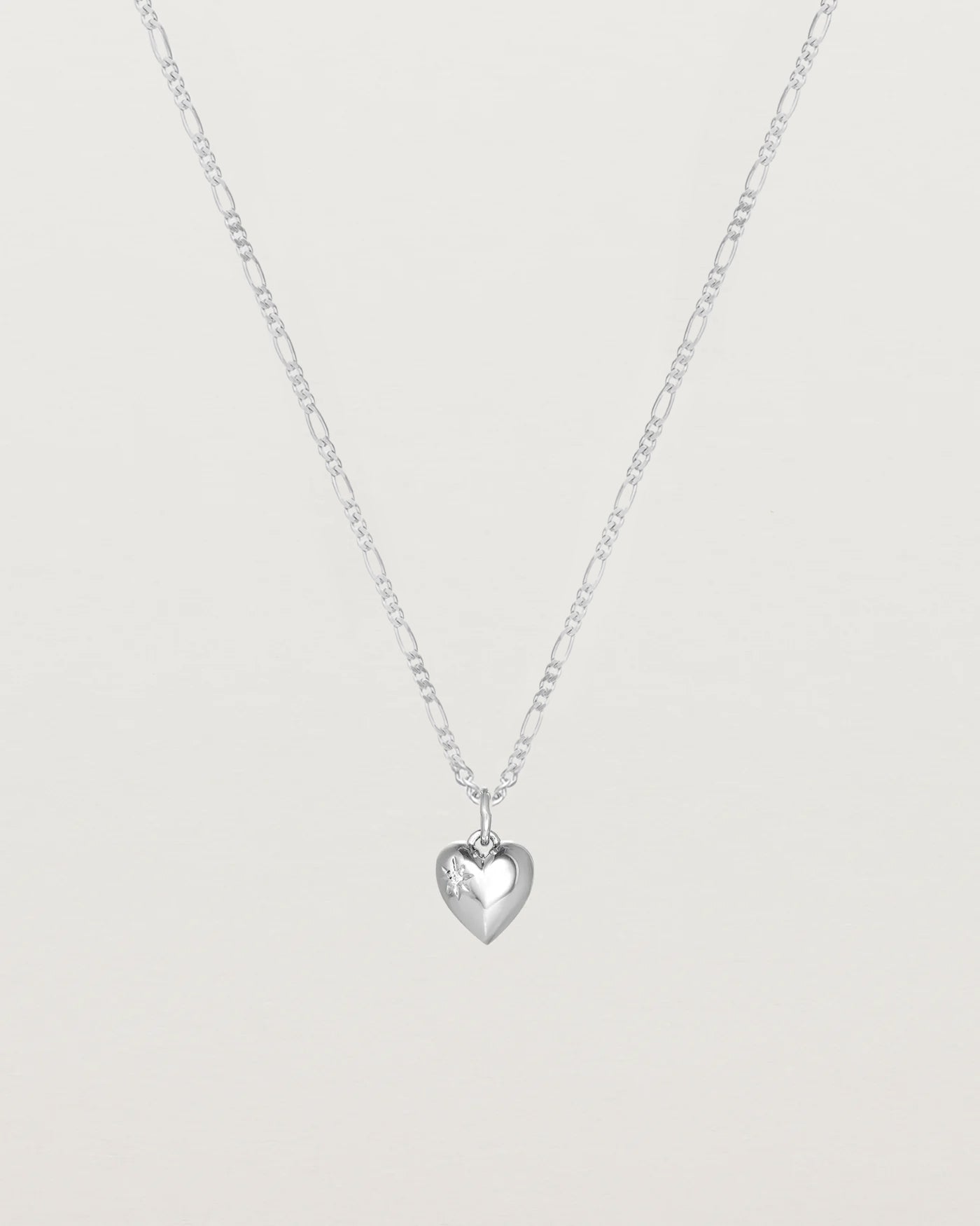 Front image of the Ella necklace in sterling silver