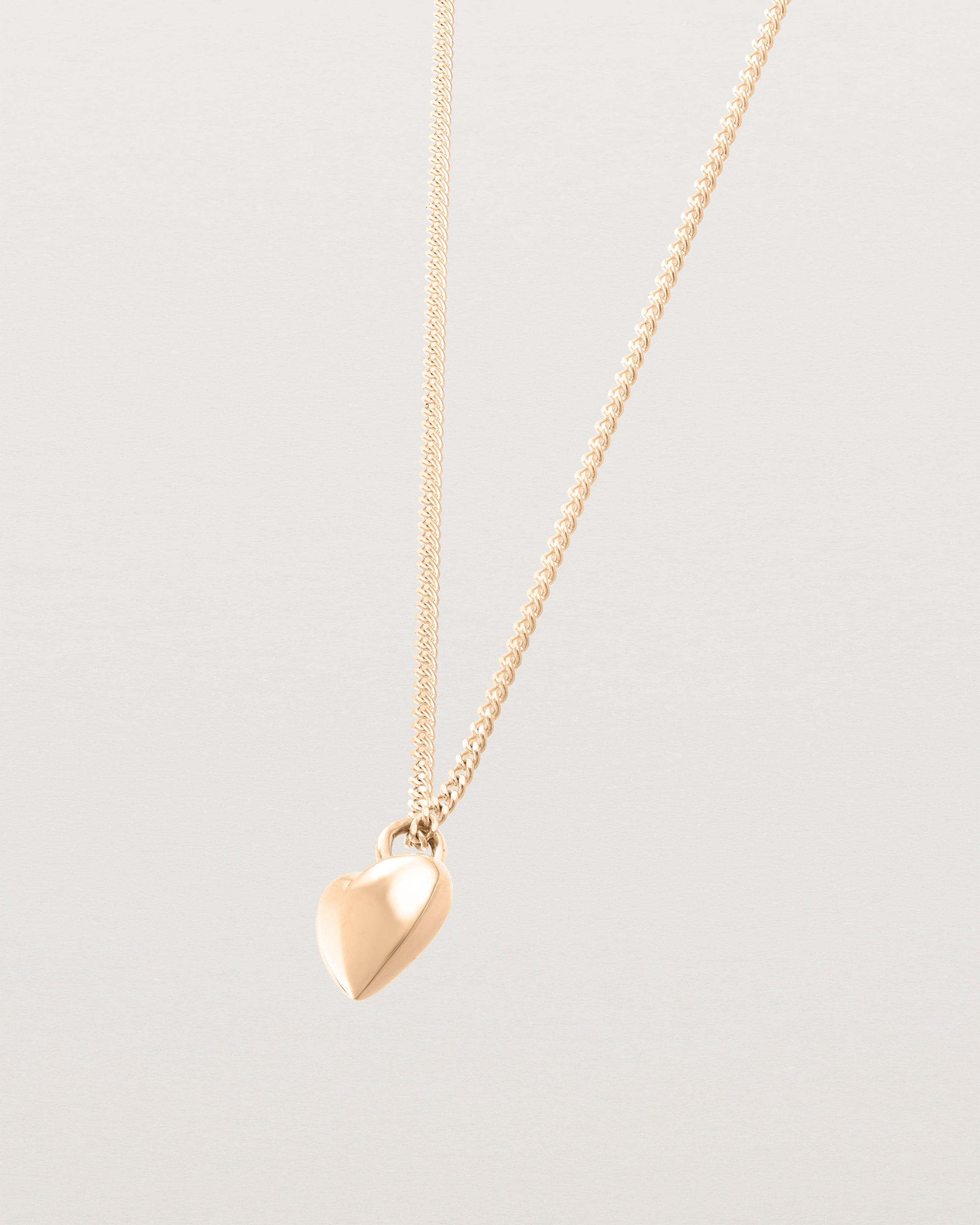 side image of the ella necklace in rose gold