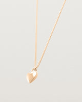 side image of the ella necklace in rose gold
