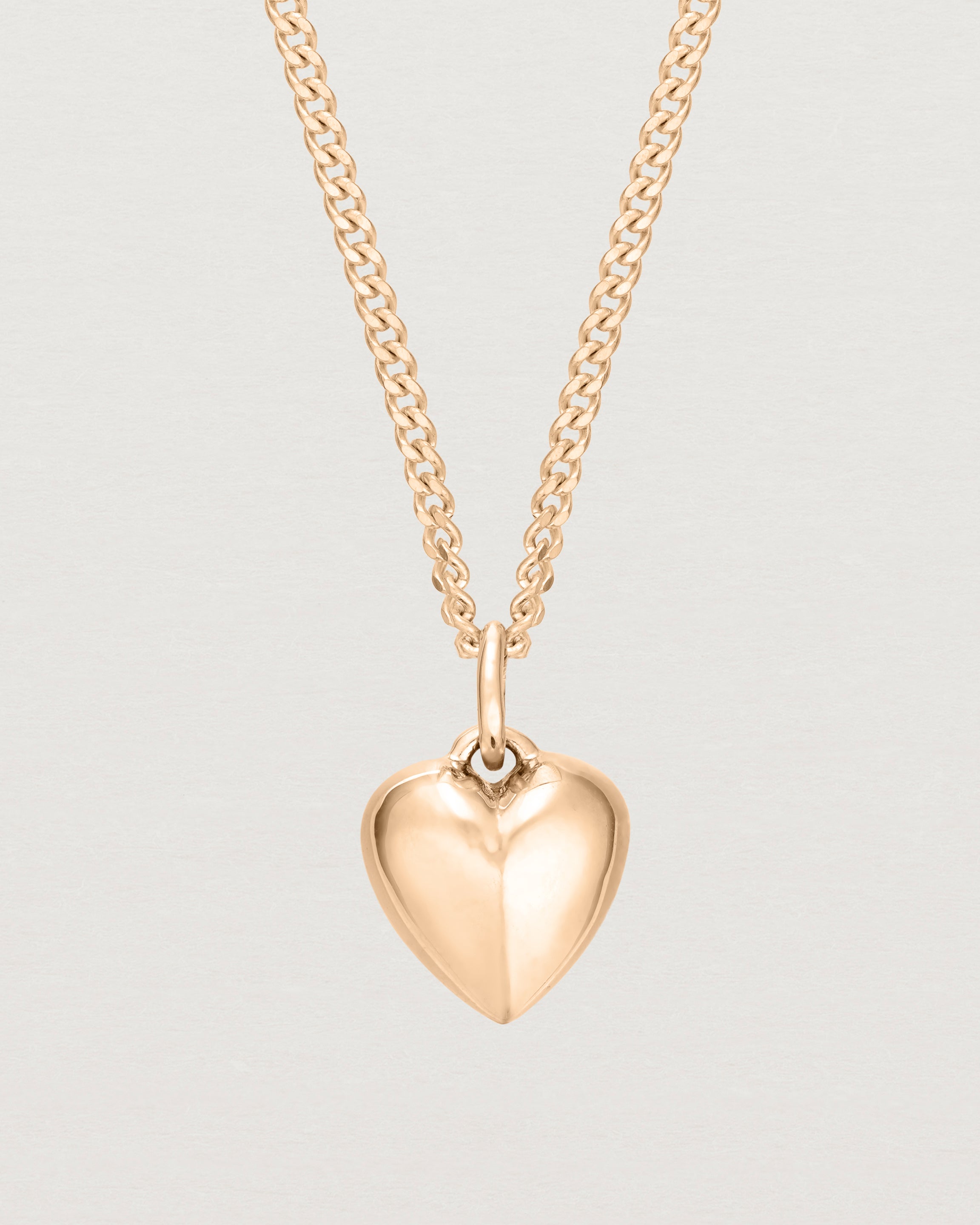close up Front image of the ella necklace in rose gold