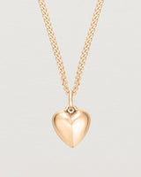 close up Front image of the ella necklace in rose gold