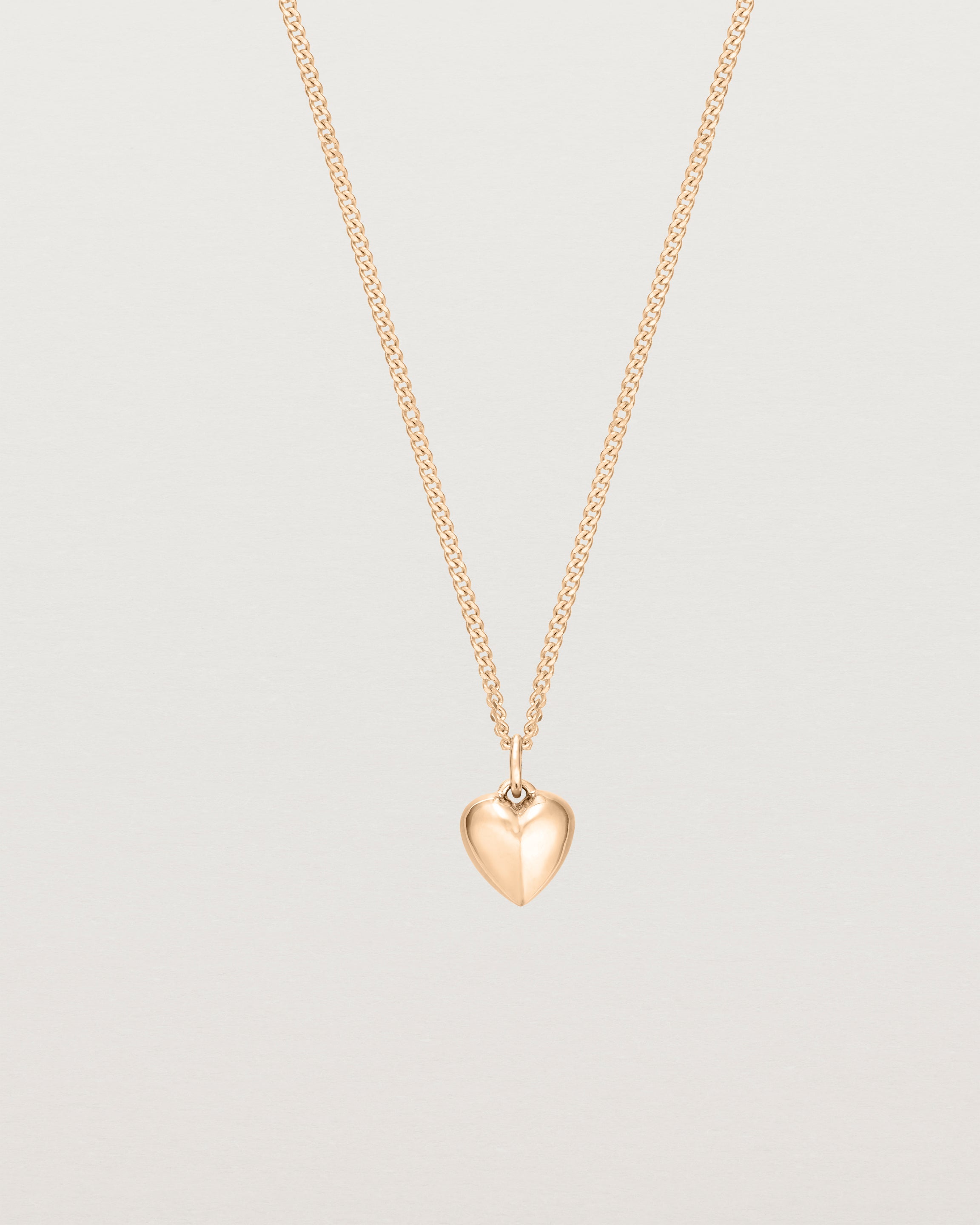 Front image of the ella necklace in rose gold