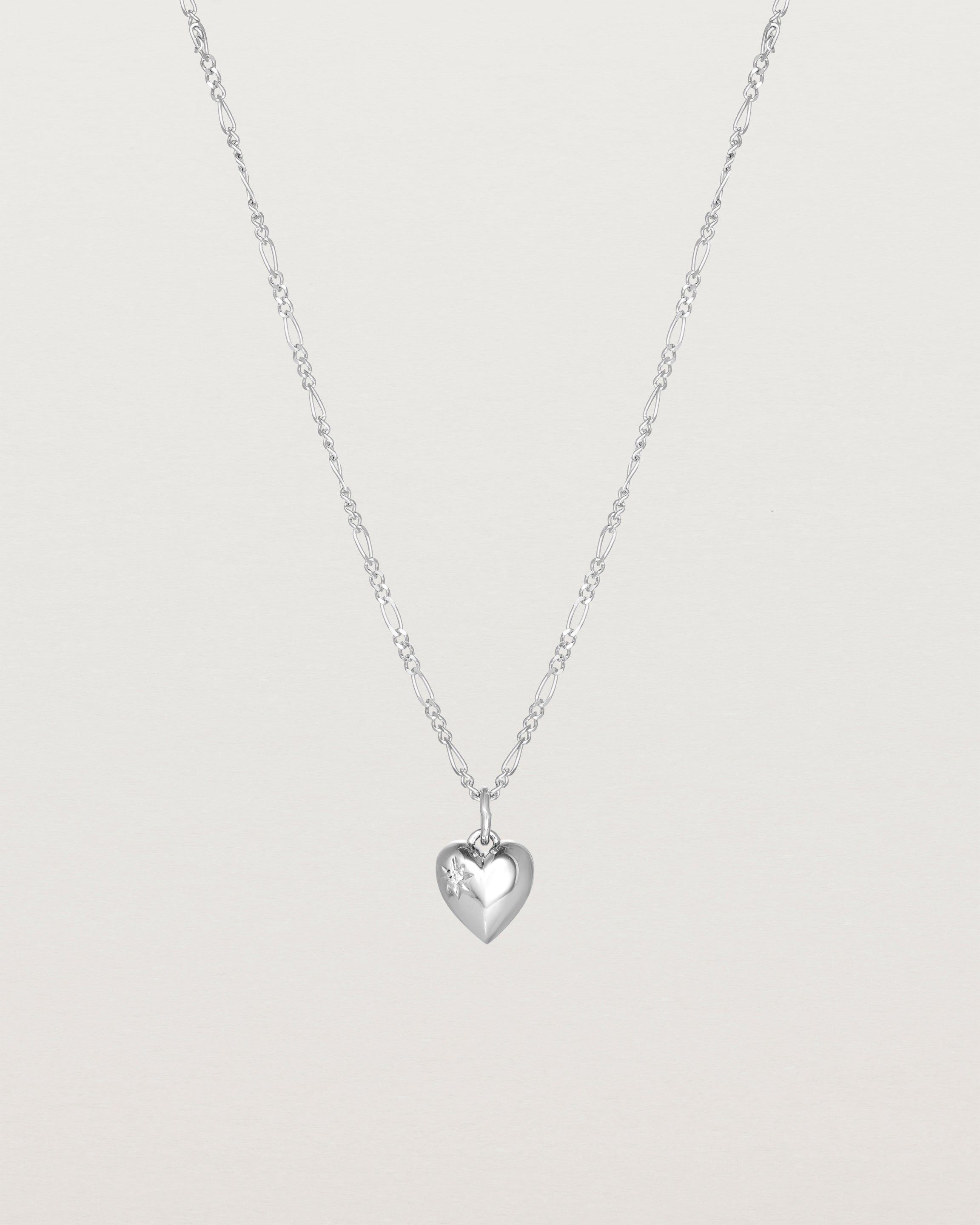 The Ella Necklace with a star set diamond birthstone in sterling silver