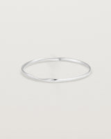 Side view of the ellipse bangle in sterling silver