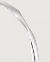 close up  of the ellipse bangle in sterling silver
