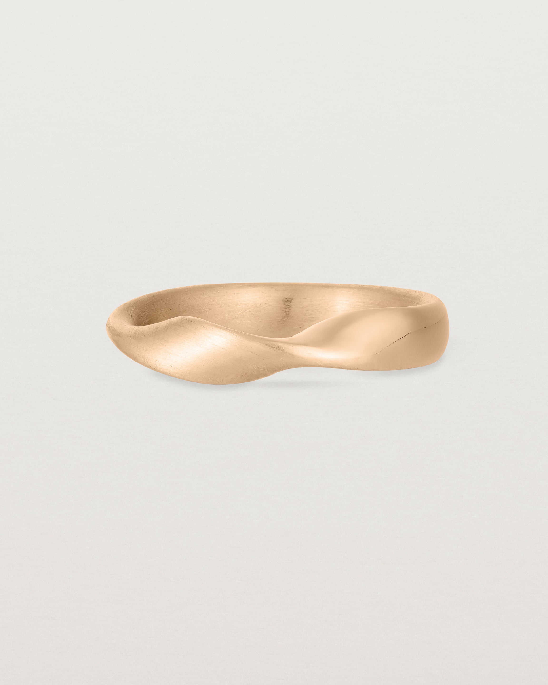 Front view of the Ellipse / Shift Ring in Rose Gold.