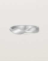 Front view of the Ellipse / Shift Ring in Sterling Silver.