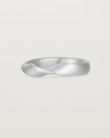 Angled view of the Ellipse / Shift Ring in Sterling Silver.
