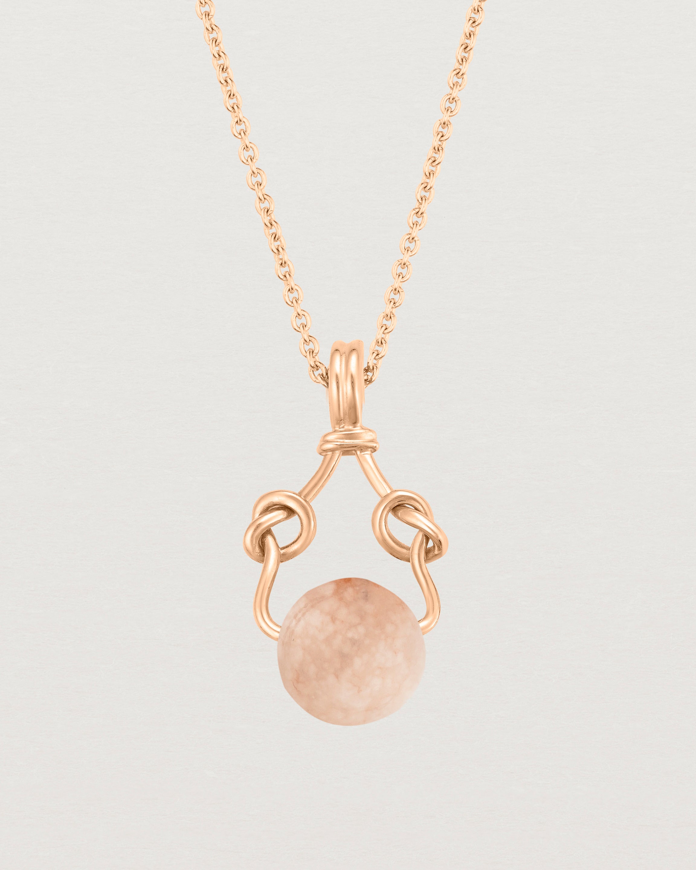 Ensō Necklace | Cherry Blossom Agate