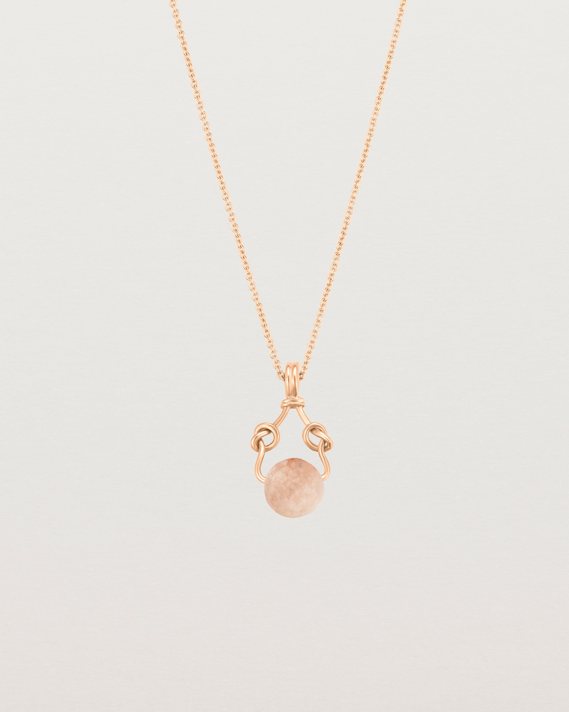 Ensō Necklace | Cherry Blossom Agate