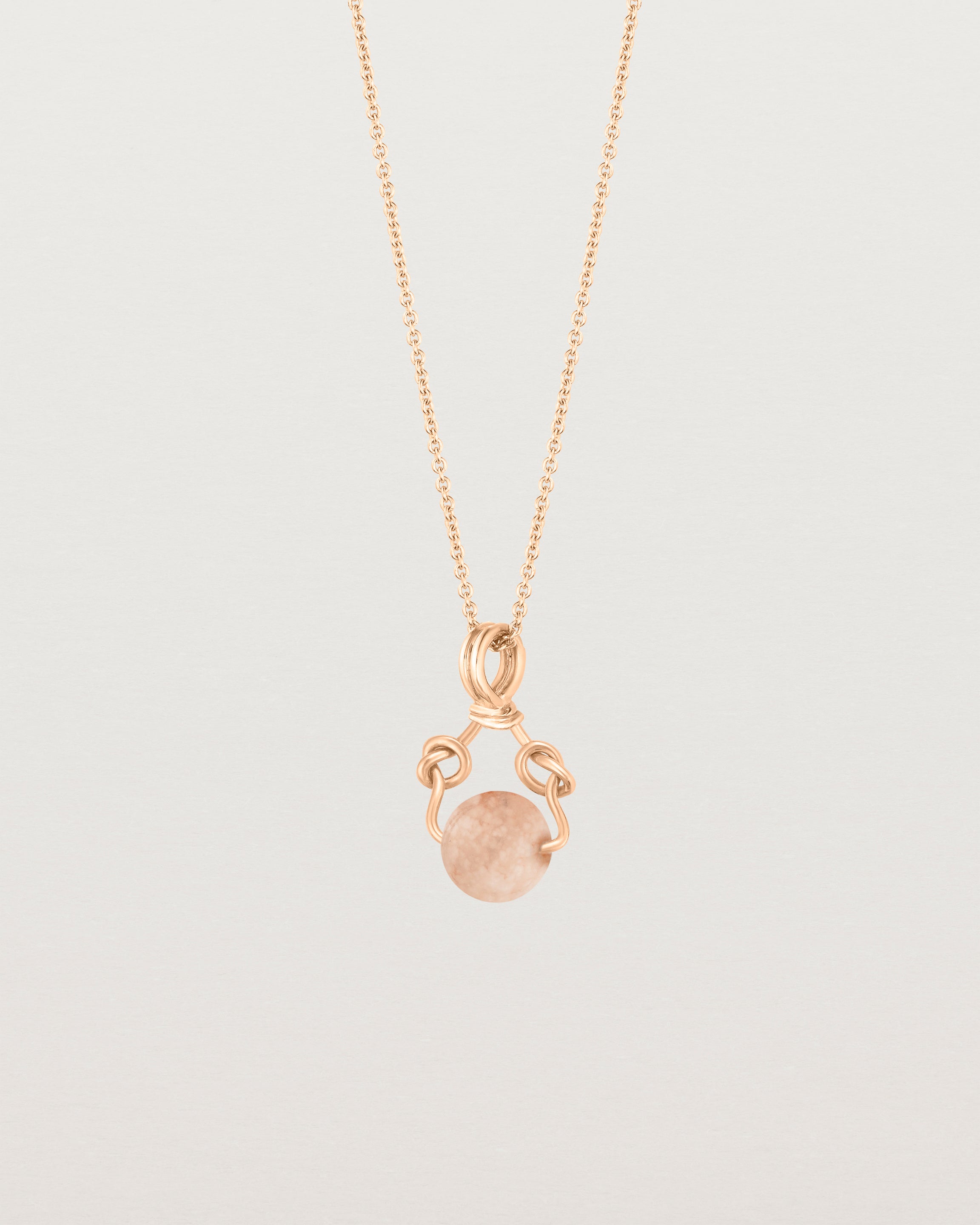Ensō Necklace | Cherry Blossom Agate