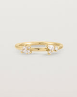 Front view of the Etta Cluster Ring | Diamonds in Yellow Gold.