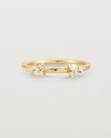 Front view of the Etta Cluster Ring | Diamonds in Yellow Gold.