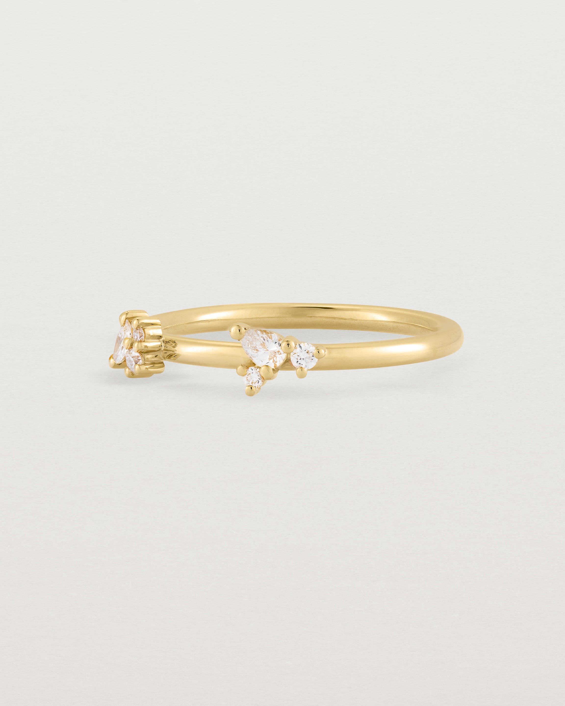 Etta Cluster Ring Diamonds Yellow Gold Natalie Marie Jewellery