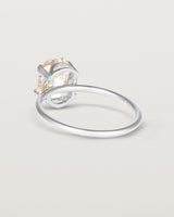 Back view of the Fei Ring | Morganite silver 