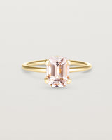 Front view of the Fei Ring | Morganite yellow gold.