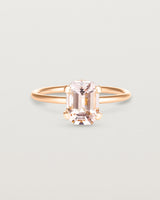 Front view of the Fei Ring | Morganite rose gold.