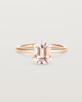 Front view of the Fei Ring | Morganite rose gold.