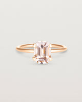 Front view of the Fei Ring | Morganite rose gold.