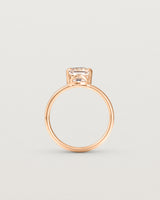 Standing view of the Fei Ring | Morganite rose gold.