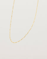 Our fine Figaro chain in yellow gold