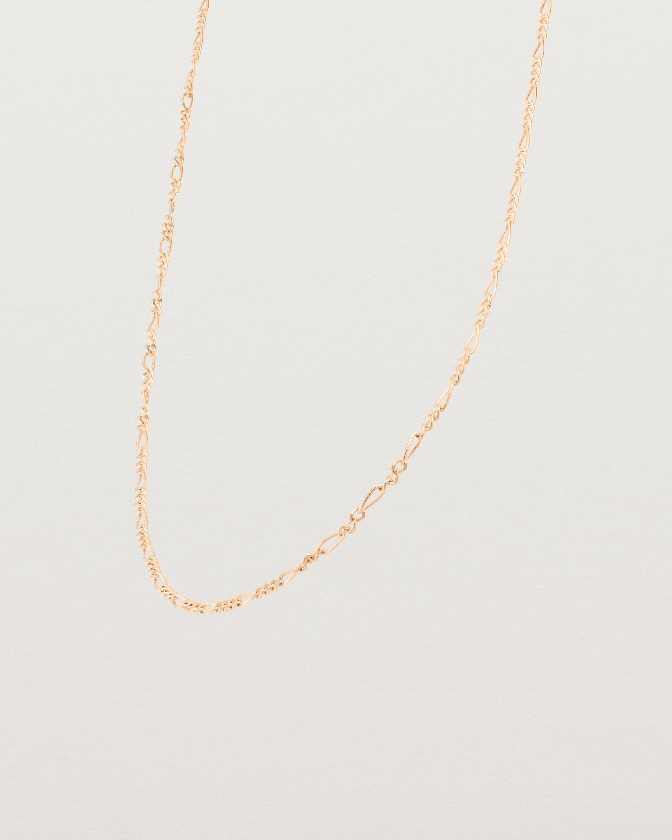 Our fine Figaro chain in rose gold