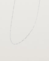 Our fine Figaro chain in sterling silver.