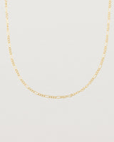 Our fine Figaro chain in yellow gold