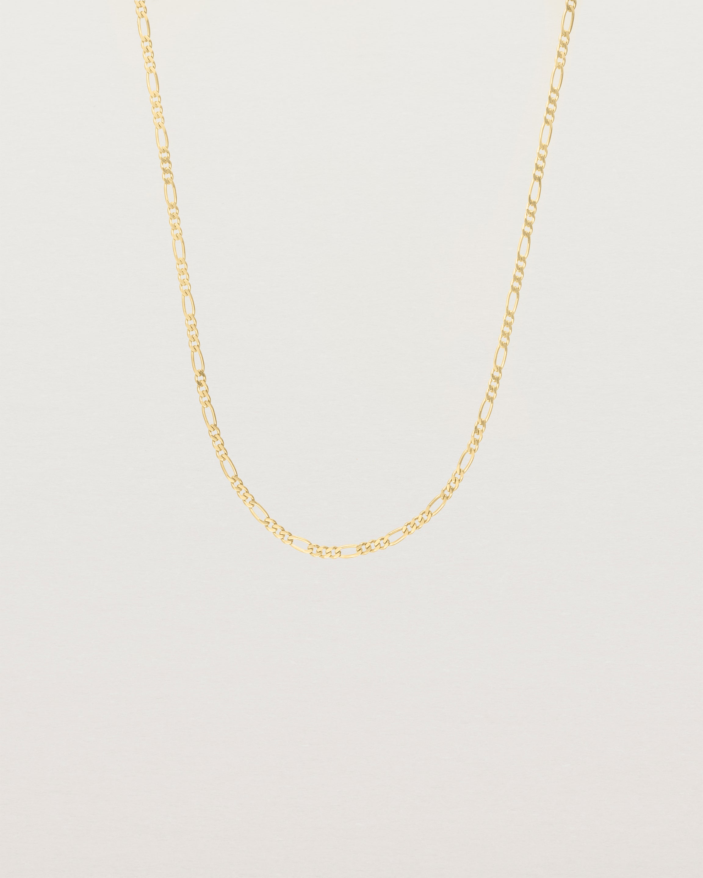 Front view of the Figaro Chain Necklace | Bold in Yellow Gold.
