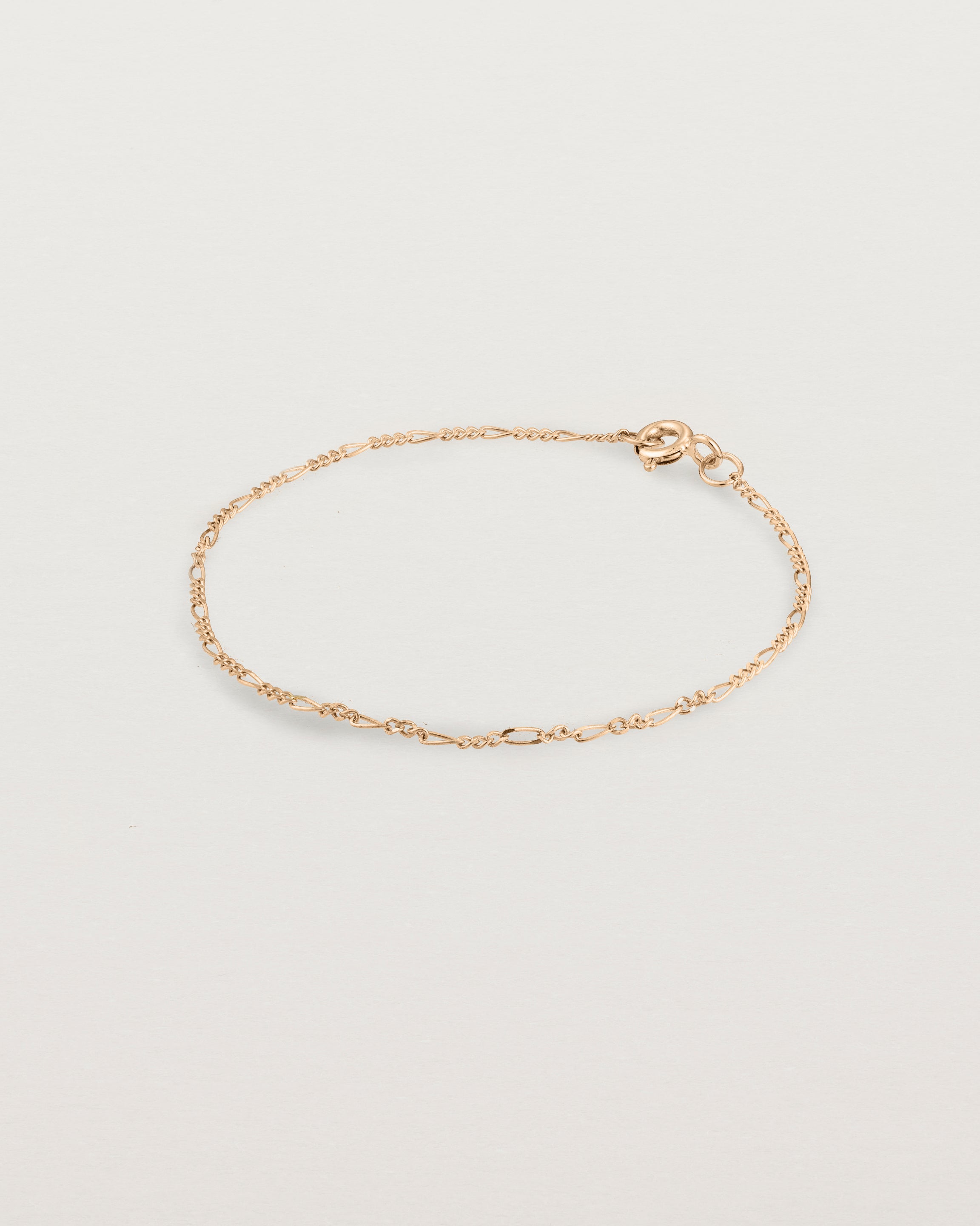 Our signature figaro chain in rose gold