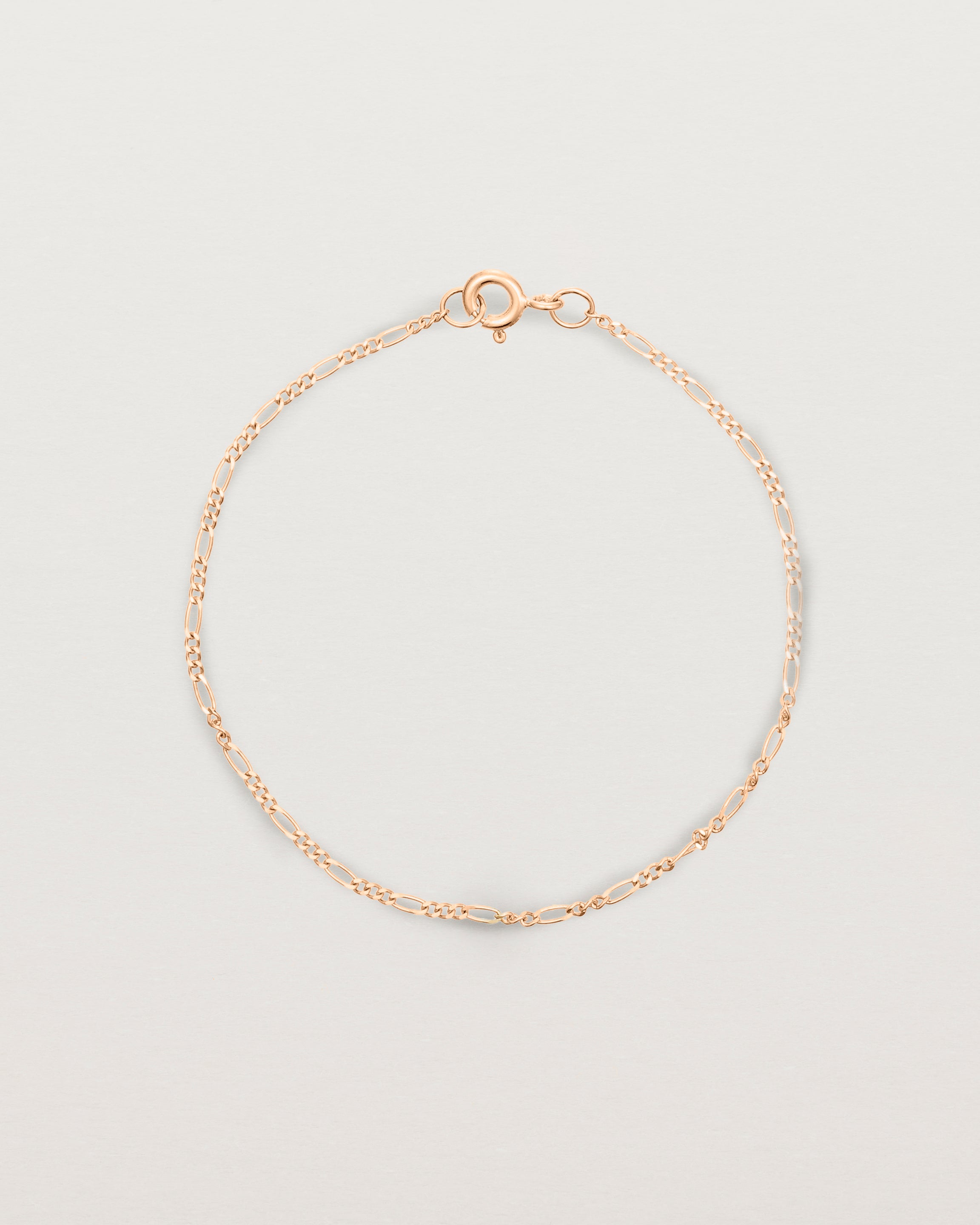 Our signature figaro chain in rose gold