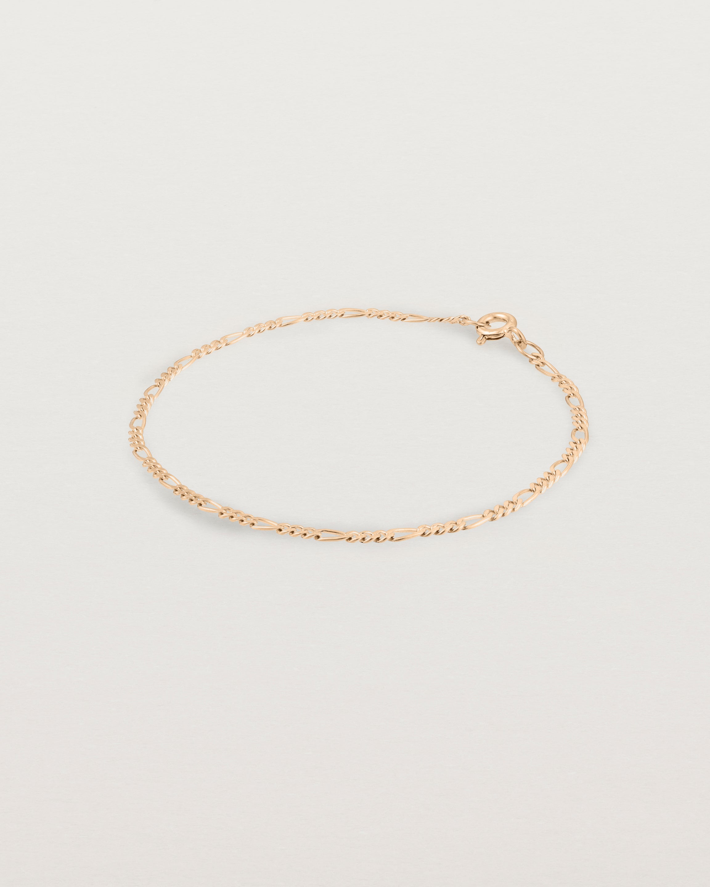 Our signature figaro chain in rose gold