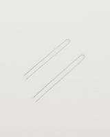 Front view of the eve threader earrings in Sterling Silver