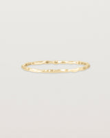 Front view of the Fine Faceted Stacking Ring | Yellow Gold.