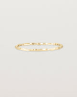 Front view of the Fine Faceted Stacking Ring | Yellow Gold.