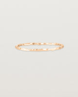 Front view of the Fine Faceted Stacking Ring | Rose Gold.