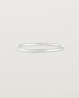 Front view of the Fine Stacking Ring in white gold.