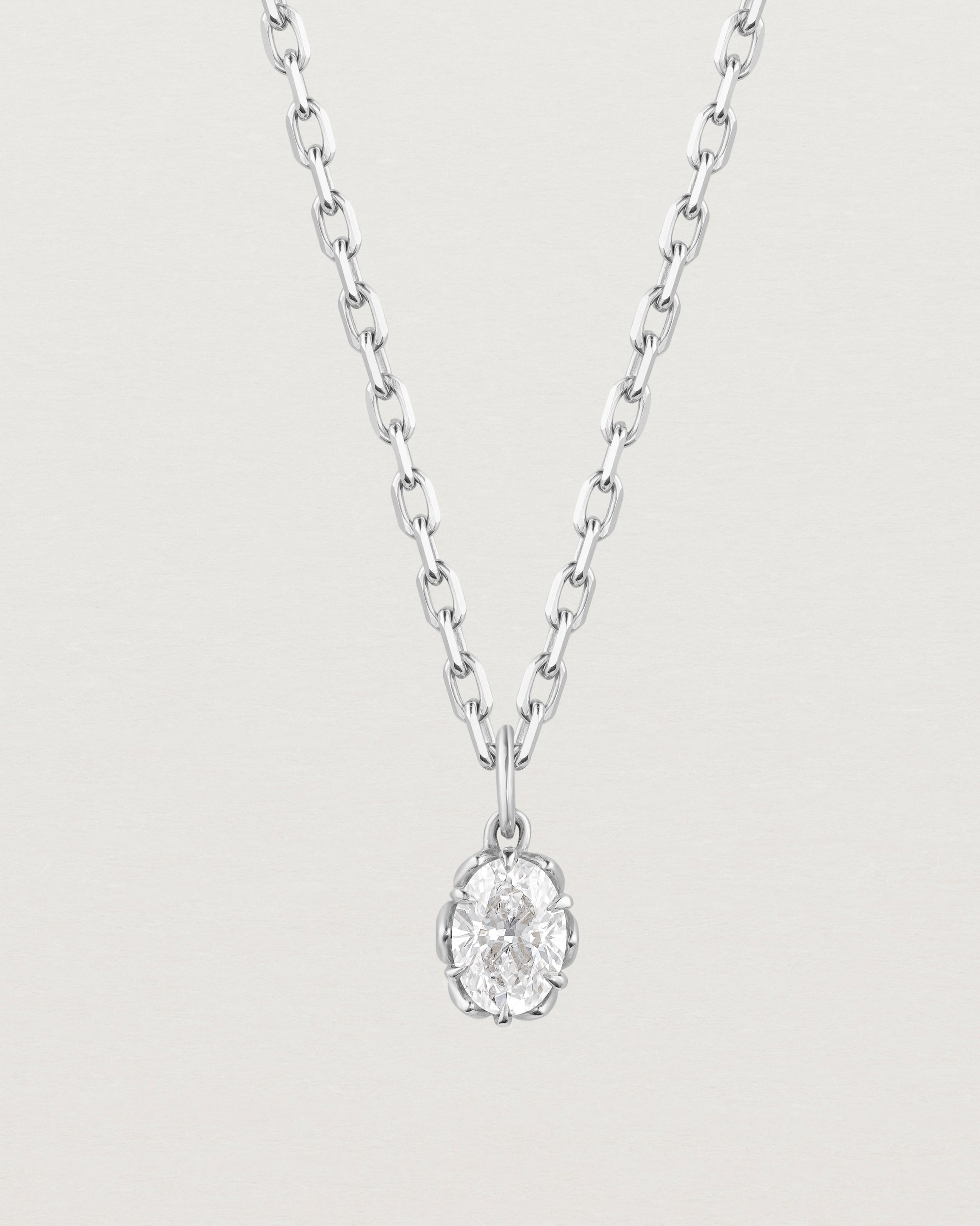 Eirene Necklace | Oval Laboratory Grown Diamond