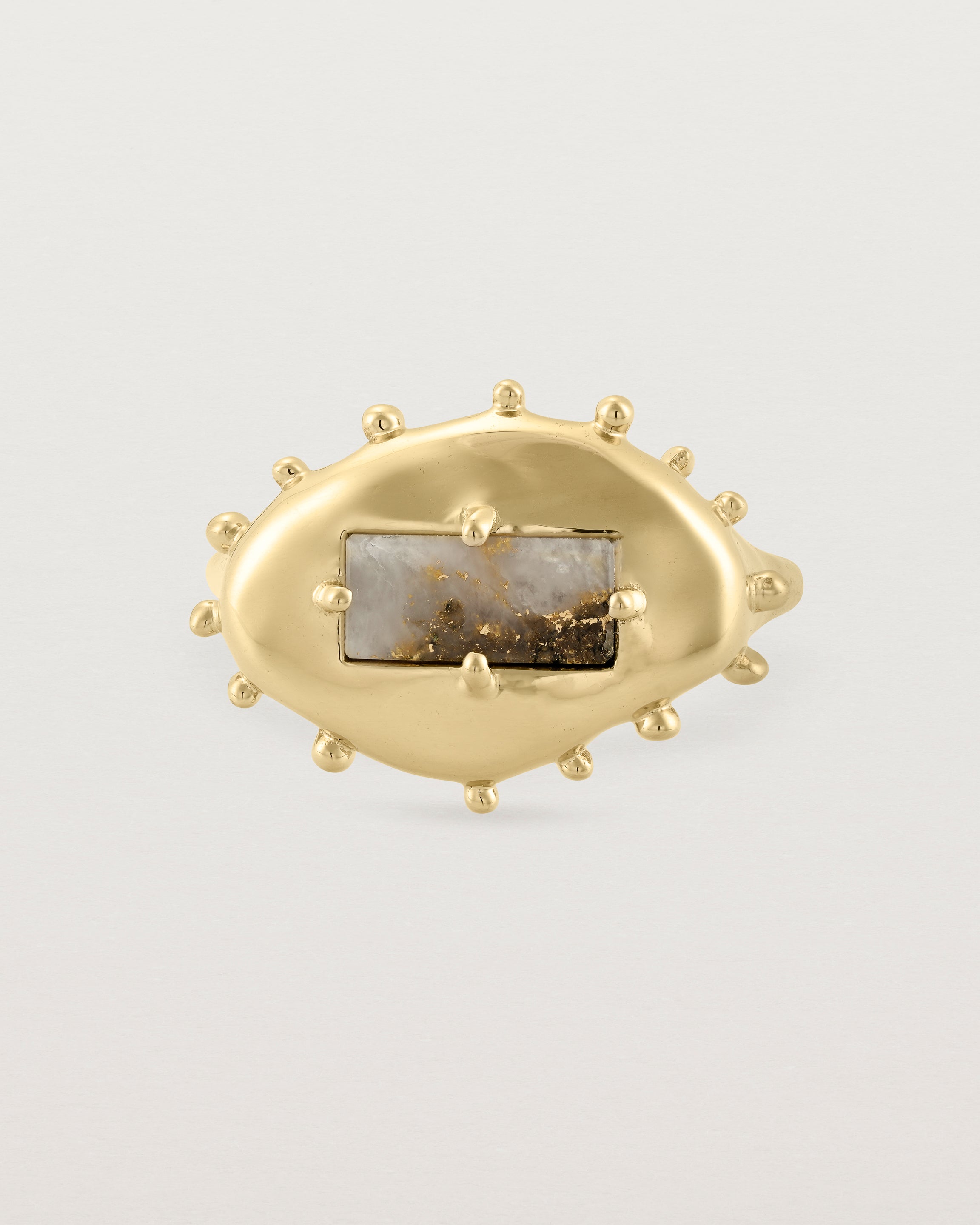 Front view of the From Thought to Form | Gold in Quartz | Yellow Gold.