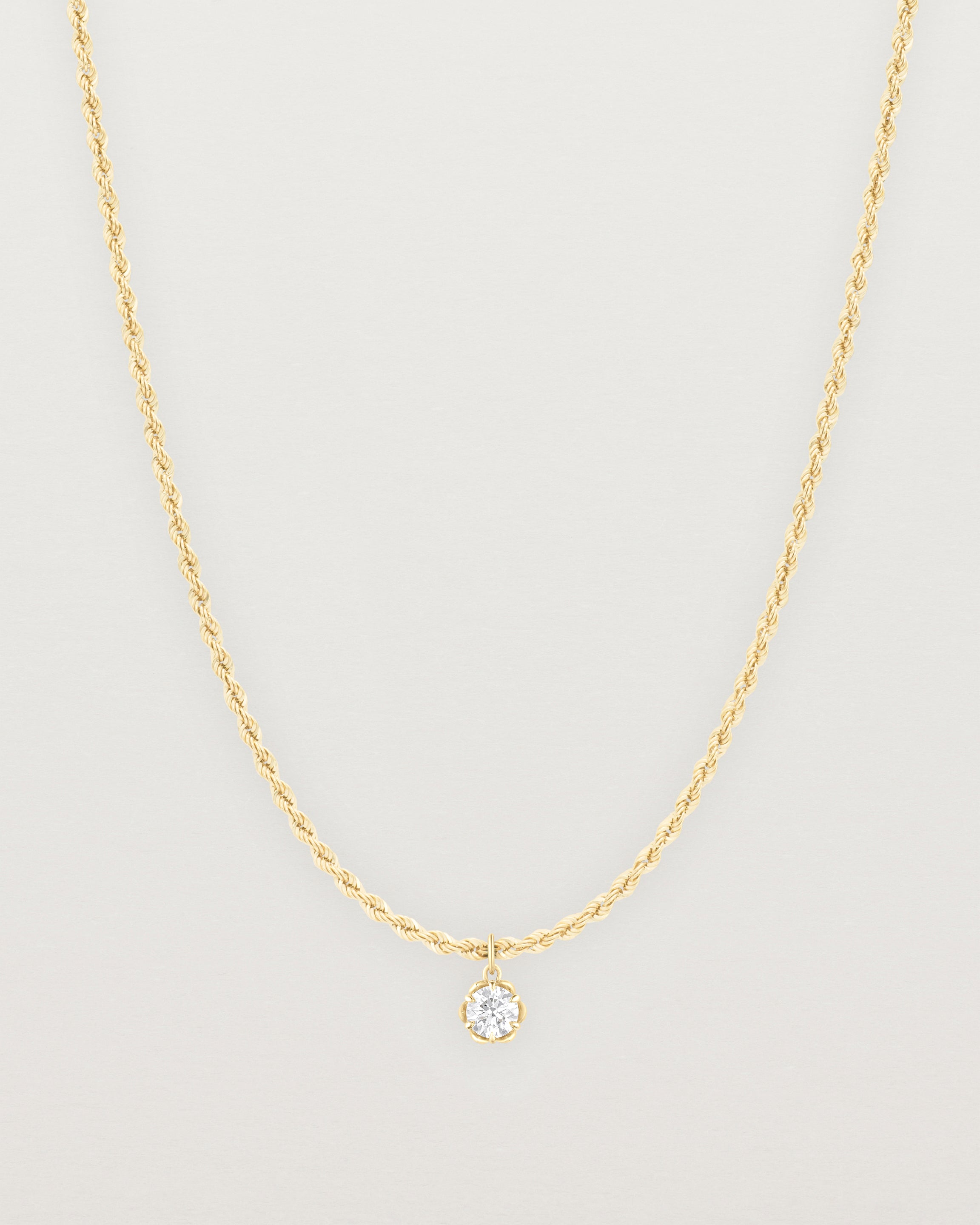 Queenie Charm Necklace | Round Laboratory Grown Diamond