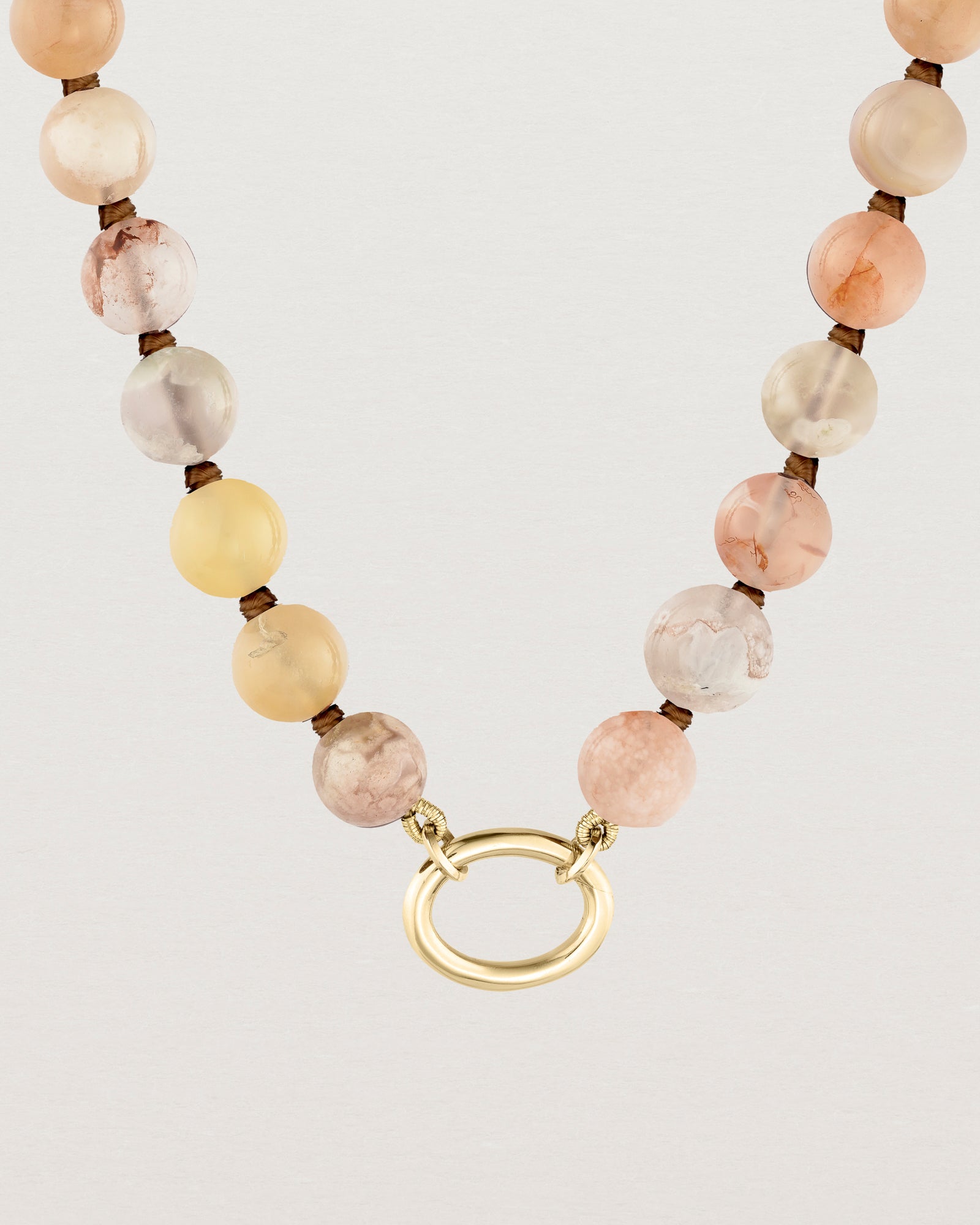 Sana Charm Necklace | Cherry Blossom Agate