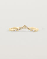 Front view of the Gentle Point Ring | Champagne Diamond in Yellow Gold.